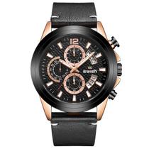 Relógio SWISH Masculino Pvd Revestido Minuto Data Automática Relógio SWISH Masculino Pvd Revestido Minuto Data Automática