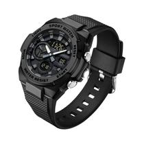 Relógio Tático Militar Masculino Com Grande Mostrador Marca SANDA Relógio De Pulso Quartz LED Para