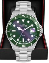 Relógio Technos Acqua Masculino Prata Verde Lupa 15ATM 45mm 2415dy/1v