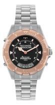 Relogio technos anadigi preto metal prata t20557s/4p