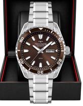 Relógio Technos Automatic Masculino Diver Marrom 15ATM 43mm 8205pe/1m