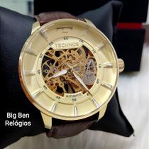 Relógio Technos Automático Dourado Masculino Mecânico Esqueleto G3265AK/0M