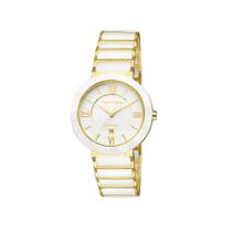 Relógio Technos Ceramic Saphire Branco Dourado 2015BV/4B