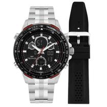 Relógio Technos Digitech Prata Masculino BJ4130AD/T1P Relógio Technos Digitech Prata Masculino BJ4130AD/T1P