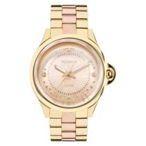 Relógio Technos Dourado e Rosé Feminino Elegance Crystal 2039BL/4T