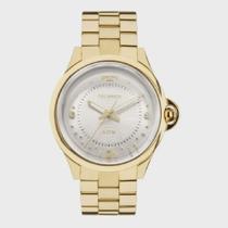Relógio Technos Dourado Feminino Elegance Crystal 2039BM/4K