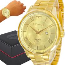 Relógio Technos Dourado Masculino Original 1 Ano De Garantia