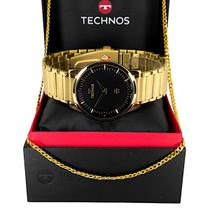 Relógio Technos Dourado Slim Masculino Analógico Original