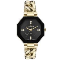 Relógio Technos Elos Feminino Original Dourado Luxo Strass 2036MTO/1P