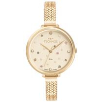 Relógio TECHNOS feminino analógico dourado strass 2036MSQ/1D