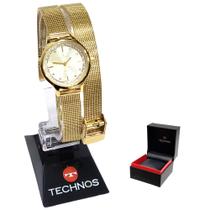 Relógio Technos Feminino Analógico Duas Voltas Mini Dourado GL32AU/1X