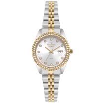 Relógio Technos Feminino Analógico Riviera Bicolor Pulseira Jubilee Cristais 2015CEZ1K Relógio Technos Feminino Analógico Riviera Bicolor Pulseira Jubilee Cristais 2015CEZ1K