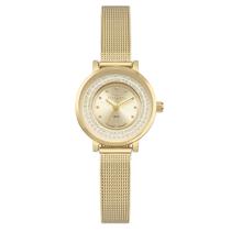 Relógio TECHNOS feminino analógico strass dourado 2035NAD/1D