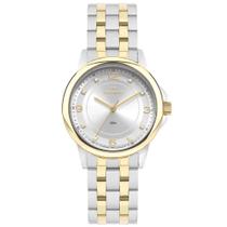 Relógio Technos Feminino Bicolor Aço 50m Design Luxuoso Dourado Prateado