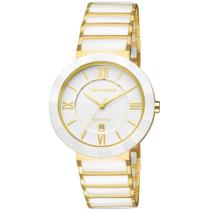 Relógio TECHNOS feminino branco dourado cerâmica 2015CE/4B Relógio TECHNOS feminino branco dourado cerâmica 2015CE/4B