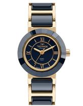 Relógio Technos Feminino Ceramic Saphire Elegance Mini Azul e Dourado 2035LWF/1A