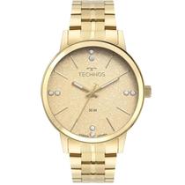 Relógio Technos Feminino Cristais nos Marcadores Mostrador Minimalista Leve Confortável Casual Analógico - 2036MSD/1X