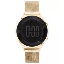 Relógio Technos Feminino Digital Aço Dourado/Preto 5ATM 18cm