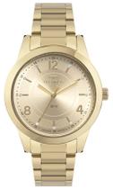 Relogio Technos feminino dourado banhado folheado cravejado moderno 2035MZY/1X