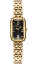 Relogio Technos feminino dourado pequeno mini quadrado retangular algarismo romano sofisticado classico luxo 5Y20LO/1P