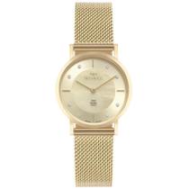 Relogio Technos feminino dourado pequeno slim fino vidro de safira 2025LTX/1X
