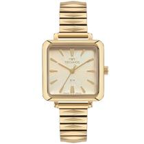 Relógio Technos Feminino Dourado - Quadrado, 3,3cm