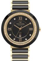Relógio Technos Feminino Elegance Ceramic Saphire Dourado 2015CEJ/2P
