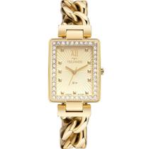 Relógio Technos Feminino Elegance Elos Dourado Cravejado Pedras 2035MXT/1D