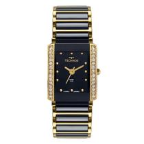 Relógio Technos Feminino Elegance Mini Caixa Pequena Ceramic Saphire Crystal Dourado 5Y30XO/1A