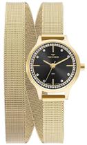 Relógio Technos Feminino Elegance Mini Pulseira Mesh 2 Voltas Dourado GL32AU/1P