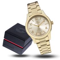 Relógio Technos Feminino Luxo Dourado Pulseira Aço Original Relógio Technos Feminino Luxo Dourado Pulseira Aço Original