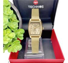 Relógio Technos Feminino Mini Dourado Minimalista Delicado