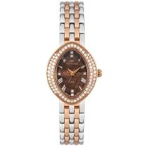 Relógio Technos Feminino Mini Joia Bicolor 2035nbm1m Bisel Marrom