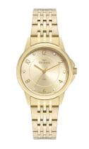 Relogio Technos feminino pequeno dourado social aço inox prova dagua 2035MXC/1X