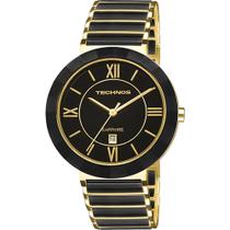 Relógio Technos Feminino Preto Sapphire 2015CE/4P Analógico 5 Atm Cristal Mineral Tamanho Médio Relógio Technos Feminino Preto Sapphire 2015CE/4P Analógico 5 Atm Cristal Mineral Tamanho Médio