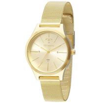 Relógio Technos Feminino Ref: 2039bd/4d Fashion Trend Dourado