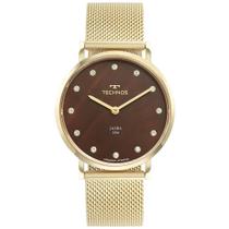 Relógio Technos Feminino Slim Dourado Caixa Fina Safira 2025LTU/1M
