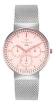 Relógio Technos Feminino Slim Vidro Safira Prata Rosa 6P29ALV/1J Relógio Technos Feminino Slim Vidro Safira Prata Rosa 6P29ALV/1J