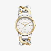 Relógio Technos Feminino Unique Bicolor Elos Prata e Dourado 2115TWT/1K -