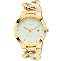 Relógio Technos Feminino Unique Elegance Dourado Elos Madrepérola 2115UK/4B