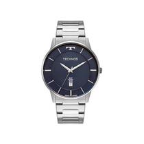 Relógio Technos Gm10yq/1a Slim Safira Aço Fino Prata Azul Gm Relógio Technos Gm10yq/1a Slim Safira Aço Fino Prata Azul Gm