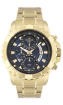 Relógio Technos JS15EMS/4A Dourado Azul Cronógrafo Analógico Relógio Technos JS15EMS/4A Dourado Azul Cronógrafo Analógico