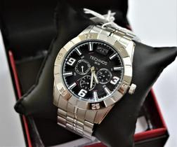 Relogio technos masculino aço prateado multifunção 6p29alb/1p Relogio technos masculino aço prateado multifunção 6p29alb/1p