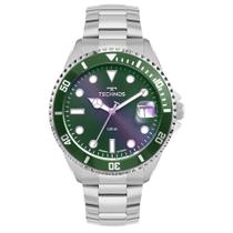 Relógio TECHNOS masculino acqua prata verde 2415DY/1V