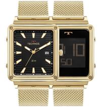 Relógio Technos Masculino Anadigi Curvas Dourado 1S13CV/1P Relógio Technos Masculino Anadigi Curvas Dourado 1S13CV/1P