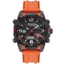 Relógio technos masculino anadigi laranja w23305adc/2l