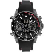 Relógio TECHNOS masculino anadigi preto cinza BJ3530AB/2P Relógio TECHNOS masculino anadigi preto cinza BJ3530AB/2P