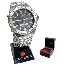 Relógio Technos Masculino Anadigi Skydiver Professional Prateado WT205FY/1P