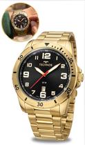 Relógio Technos Masculino Analógico De Pulso Dourado Casual Quartz Em Aço Inoxidável Brilha No Escuro Calendário Prova D água 50 Metros Original Relógio Technos Masculino Analógico De Pulso Dourado Casual Quartz Em Aço Inoxidável Brilha No Escuro Calendário Prova D água 50 Metros Original
