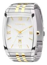 Relógio Technos Masculino Analógico Executive 1n12mq/5b Correia Prata/Dourado Bisel Prata Fundo Branco Relógio Technos Masculino Analógico Executive 1n12mq/5b Correia Prata/Dourado Bisel Prata Fundo Branco